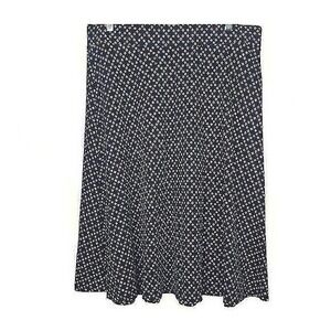 Lands' End Women's Midi Skirt 14-16‎ Diamond Print A-Line Cotton Casual